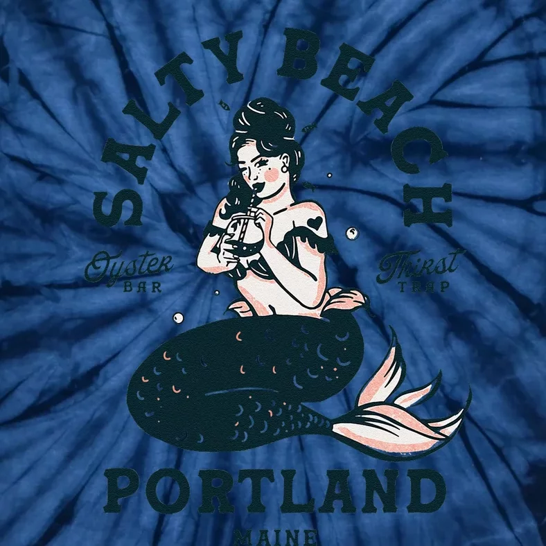 Portland Maine Mermaid Maine Lobster Oyster Mermaids Tie-Dye T-Shirt