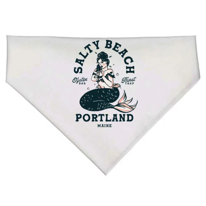 Portland Maine Mermaid Maine Lobster Oyster Mermaids USA-Made Doggie Bandana