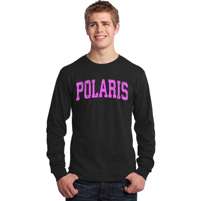 Polaris Montana MT Vintage Athletic Sports Pink Tall Long Sleeve T-Shirt