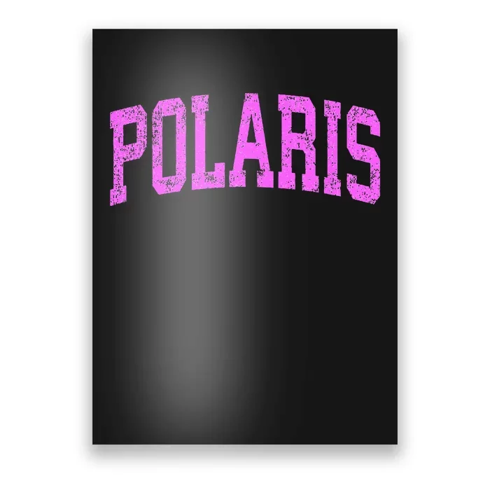 Polaris Montana MT Vintage Athletic Sports Pink Poster