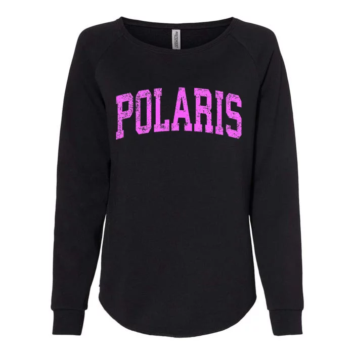 Polaris Montana MT Vintage Athletic Sports Pink Womens California Wash Sweatshirt