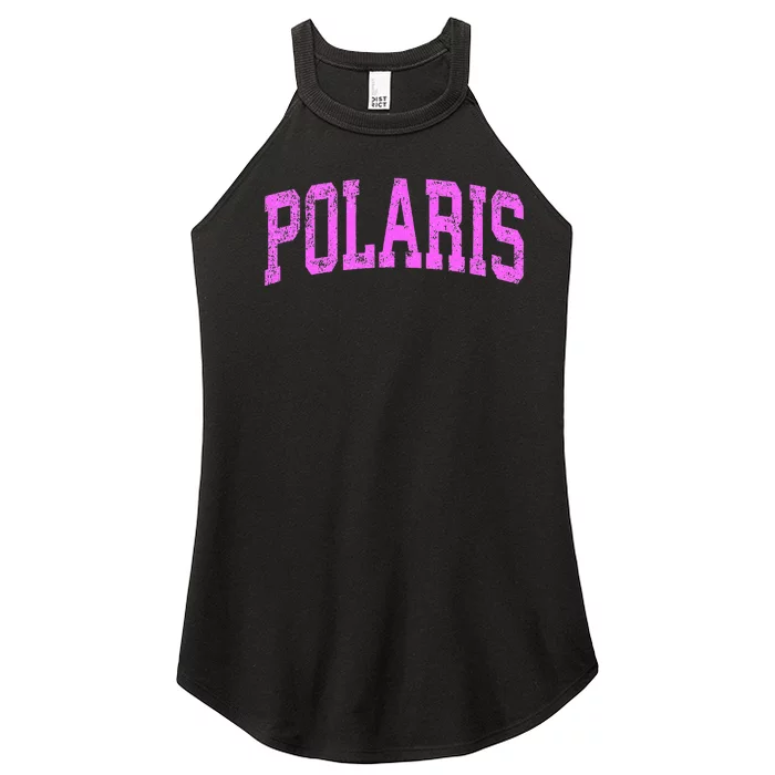 Polaris Montana MT Vintage Athletic Sports Pink Women’s Perfect Tri Rocker Tank