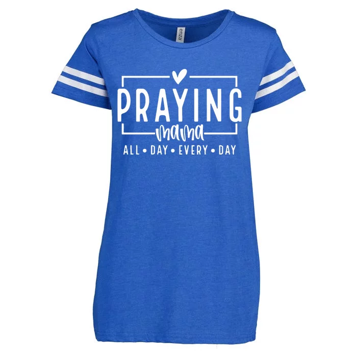 Praying Mama Mom Love Like Jesus Enza Ladies Jersey Football T-Shirt