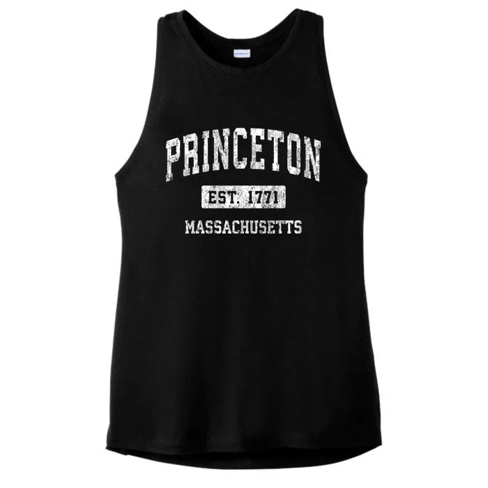 Princeton Massachusetts Ma Vintage Sports Ladies Tri-Blend Wicking Tank