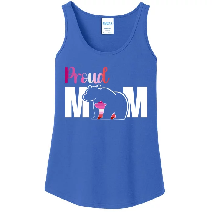 Proud Mom Mothers Day Lesbian Mom Lgbt Mama Bear Hug Love Gift Ladies Essential Tank