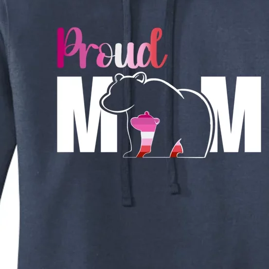 Proud Mom Mothers Day Lesbian Mom Lgbt Mama Bear Hug Love Gift Women's Pullover Hoodie