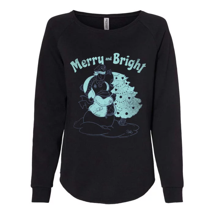 Precious Mots Merry And Bright Christmas Tree Cool Gift Womens California Wash Sweatshirt