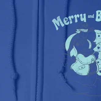 Precious Mots Merry And Bright Christmas Tree Cool Gift Full Zip Hoodie