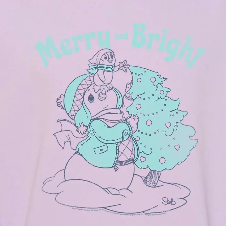 Precious Mots Merry And Bright Christmas Tree Cool Gift Garment-Dyed Sweatshirt