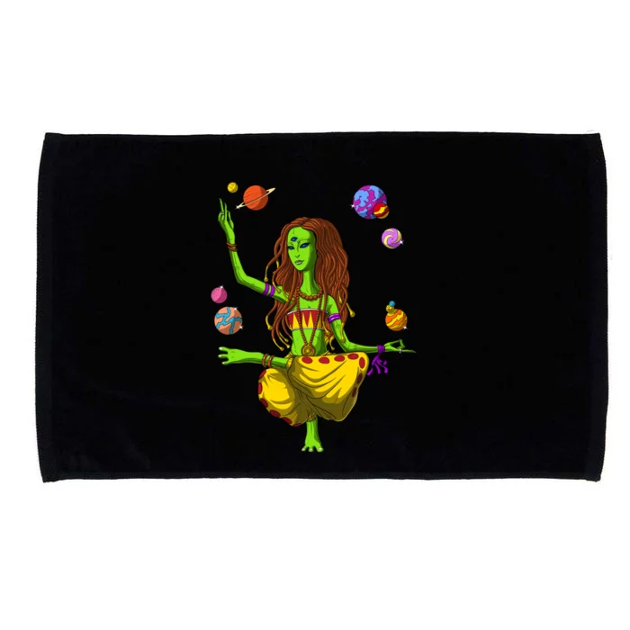 Psychedelic Magic Mushroom Alien Yoga Meditation Spiritual Cool Gift Microfiber Hand Towel