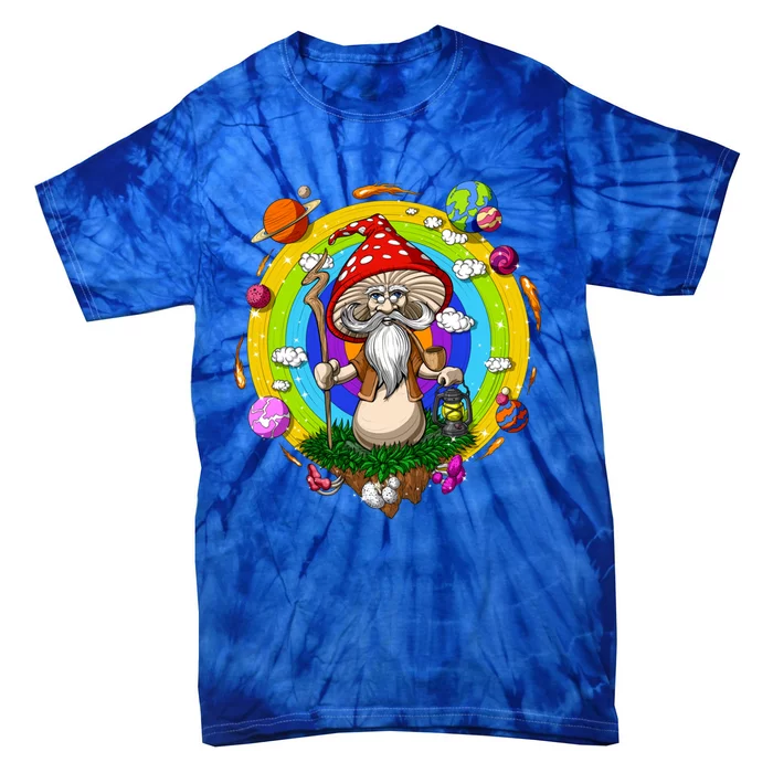 Psychedelic Magic Mushroom Buddha Yoga Meditation Spiritual Gift Tie-Dye T-Shirt