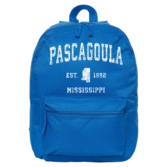 Pascagoula Mississippi Ms Vintage Established Athletic Sports Design 16 in Basic Backpack