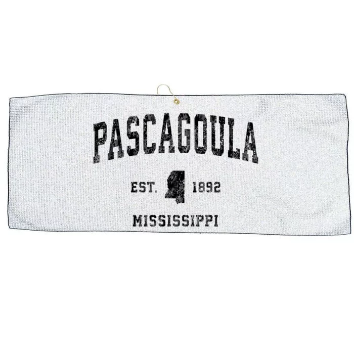 Pascagoula Mississippi Ms Vintage Established Athletic Sports Design Large Microfiber Waffle Golf Towel