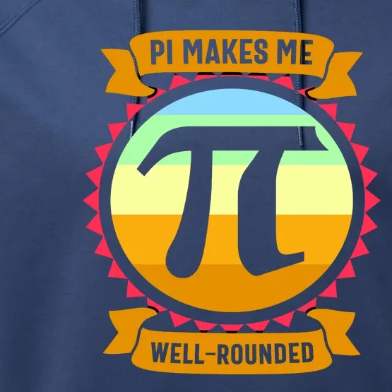 Pie Makes Me Well Rounded Pie Day 3.14 Performance Fleece Hoodie