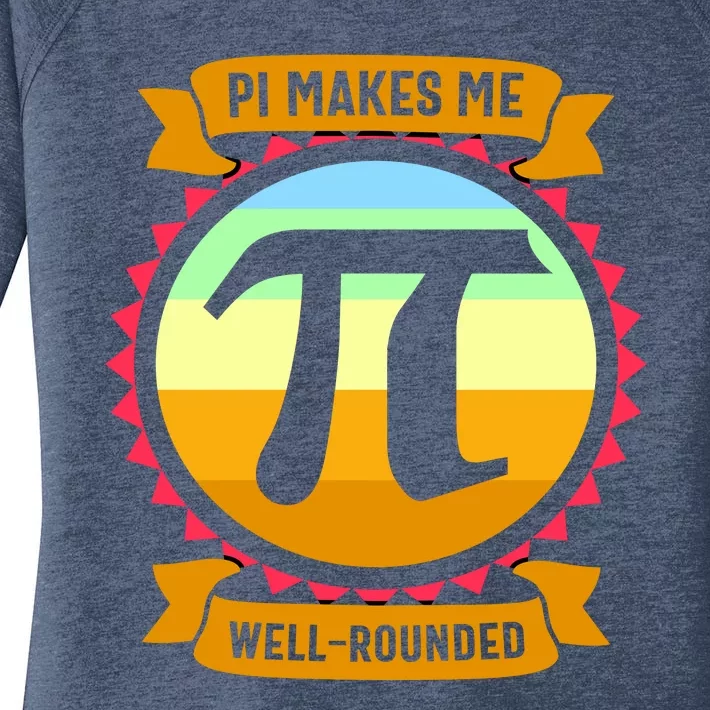 Pie Makes Me Well Rounded Pie Day 3.14 Women's Perfect Tri Tunic Long Sleeve Shirt