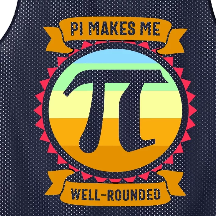 Pie Makes Me Well Rounded Pie Day 3.14 Mesh Reversible Basketball Jersey Tank