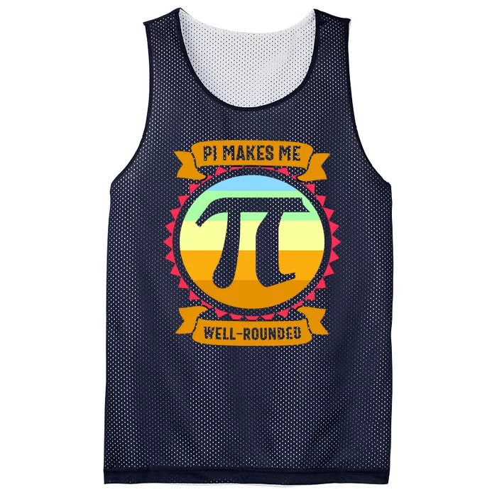 Pie Makes Me Well Rounded Pie Day 3.14 Mesh Reversible Basketball Jersey Tank