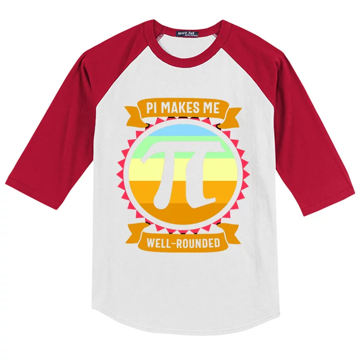 Pie Makes Me Well Rounded Pie Day 3.14 Kids Colorblock Raglan Jersey