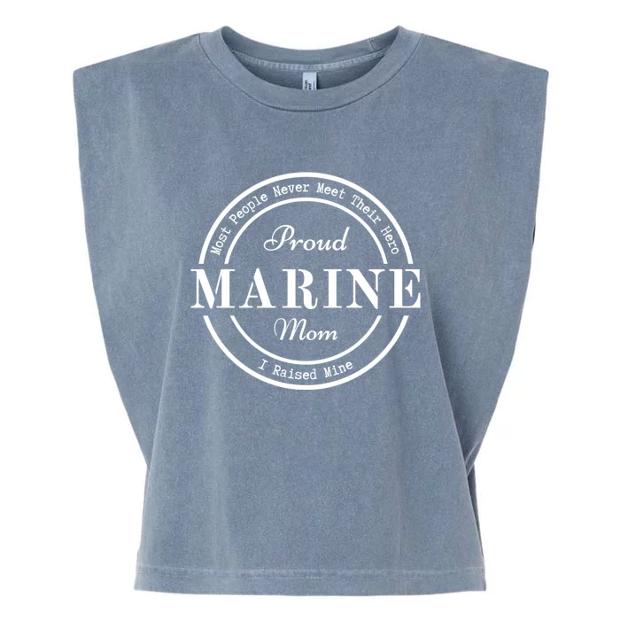 Proud Marine Mom Garment-Dyed Women's Muscle Tee