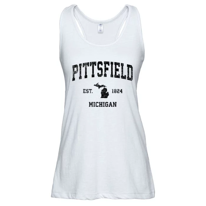 Pittsfield Michigan Mi Vintage Established Athletic Sports Design Ladies Essential Flowy Tank