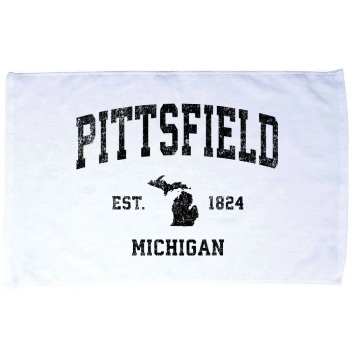 Pittsfield Michigan Mi Vintage Established Athletic Sports Design Microfiber Hand Towel