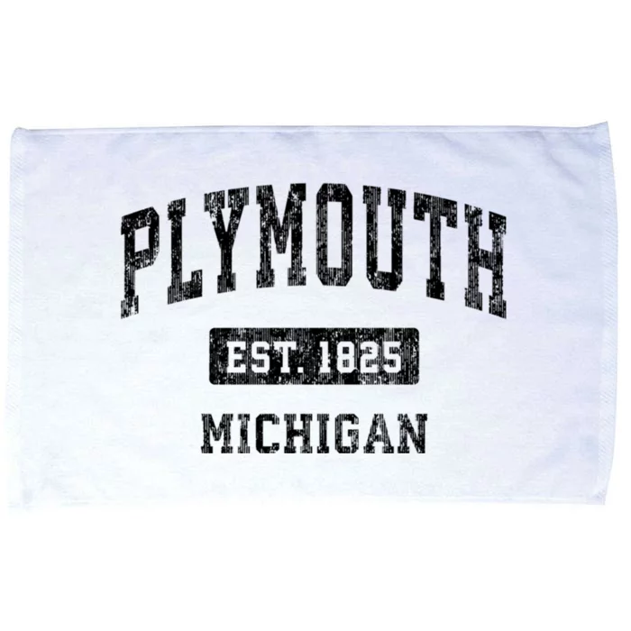 Plymouth Michigan Mi Vintage Sports Established Design Microfiber Hand Towel