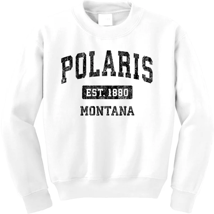 Polaris Montana Mt Vintage Established Sports Design Kids Sweatshirt