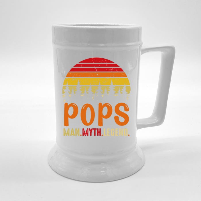 Pops Man Myth Legend Front & Back Beer Stein