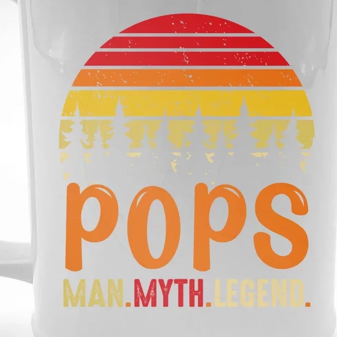 Pops Man Myth Legend Front & Back Beer Stein