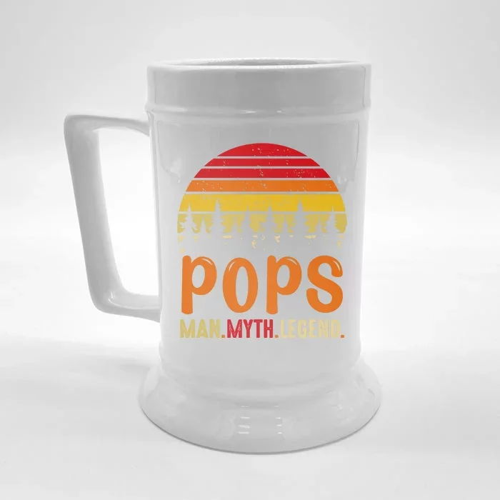 Pops Man Myth Legend Front & Back Beer Stein