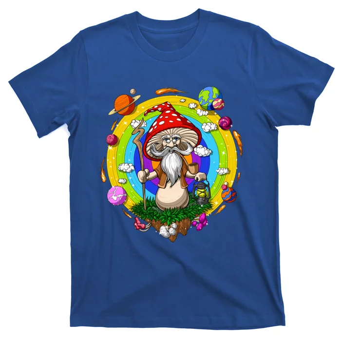 Psychedelic Magic Mushroom Buddha Yoga Meditation Spiritual Cool Gift T-Shirt