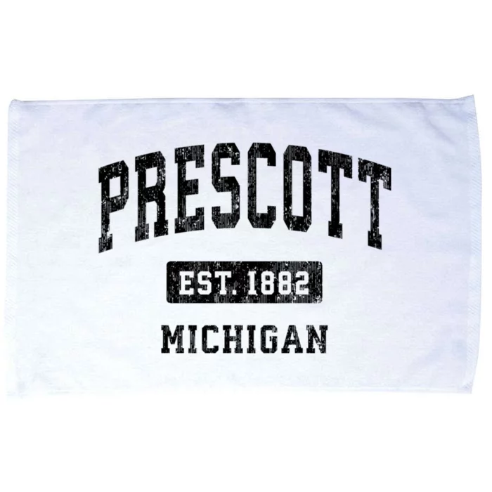 Prescott Michigan Mi Vintage Athletic Sports Microfiber Hand Towel