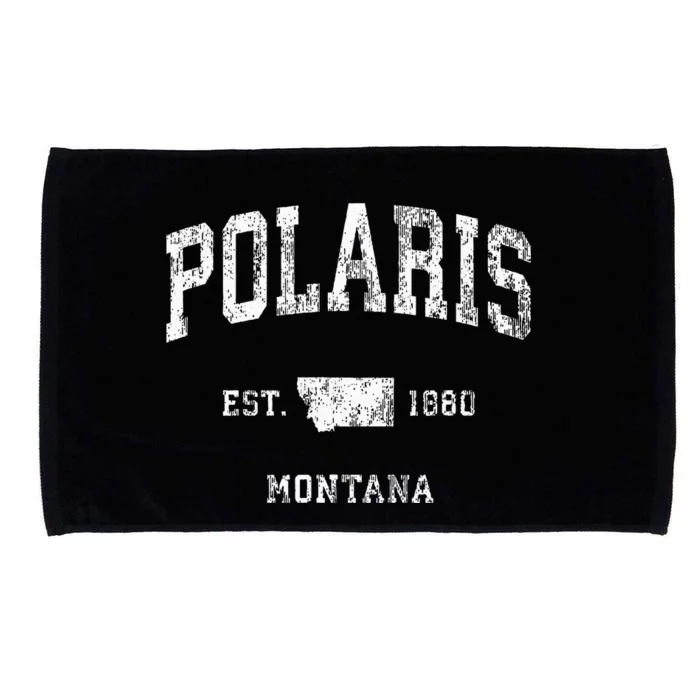 Polaris Montana Mt Vintage Athletic Sports Design Microfiber Hand Towel