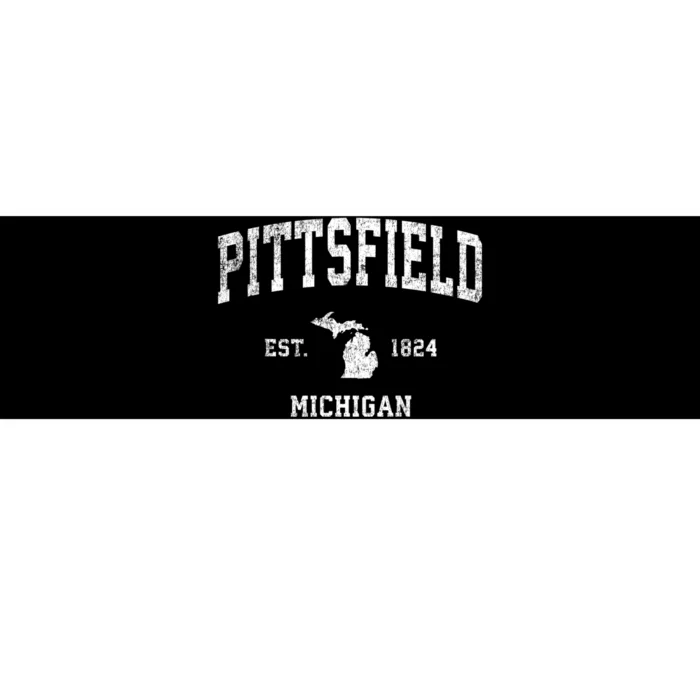 Pittsfield Michigan Mi Vintage Athletic Sports Bumper Sticker