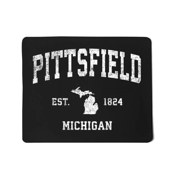 Pittsfield Michigan Mi Vintage Athletic Sports Mousepad