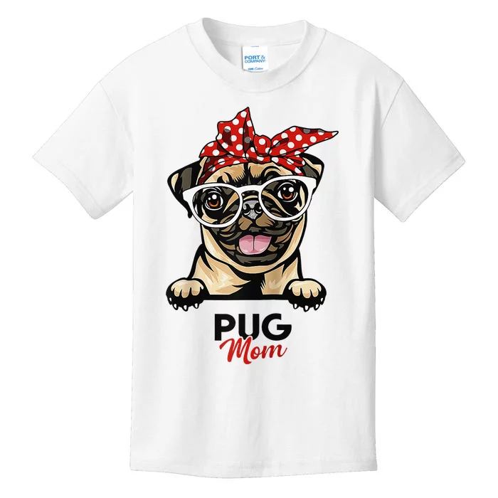 Pug Mom Mothers Day Dog Lovers Gifts For Kids T-Shirt