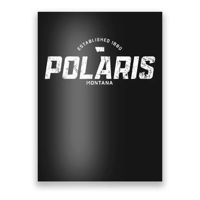 Polaris Montana Mt Vintage Athletic Sports Logo Poster