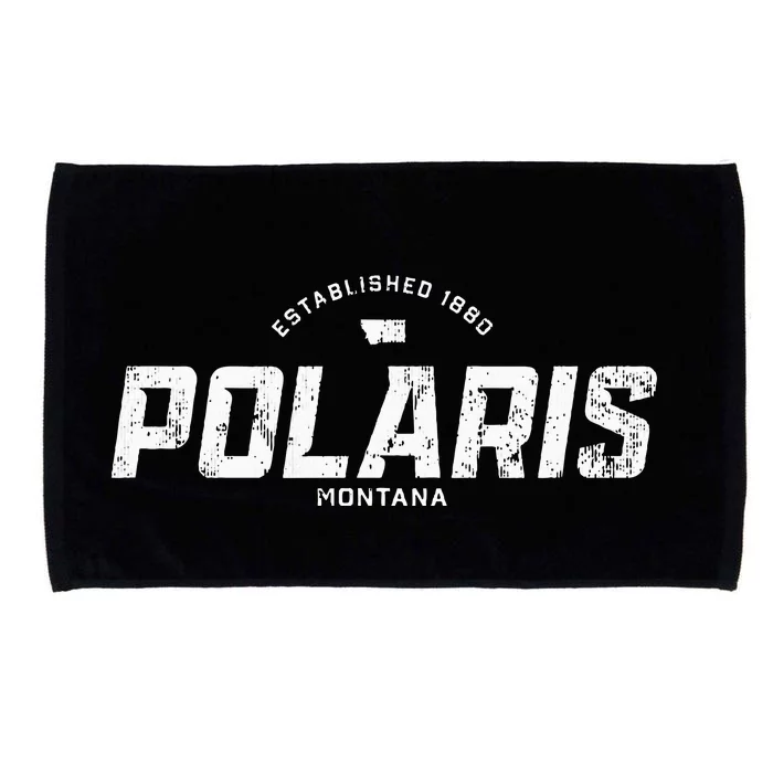 Polaris Montana Mt Vintage Athletic Sports Logo Microfiber Hand Towel