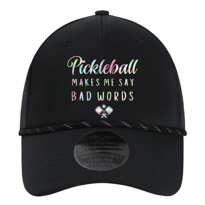 Pickleball Makes Me Say Bad Words Tie Dye Pickleball Players Performance The Dyno Cap