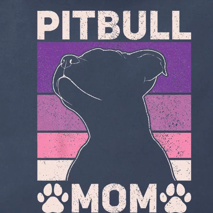 Pitbull Mom Mothers Day Funny Dog Lover Pitbull Owner Dog Zip Tote Bag