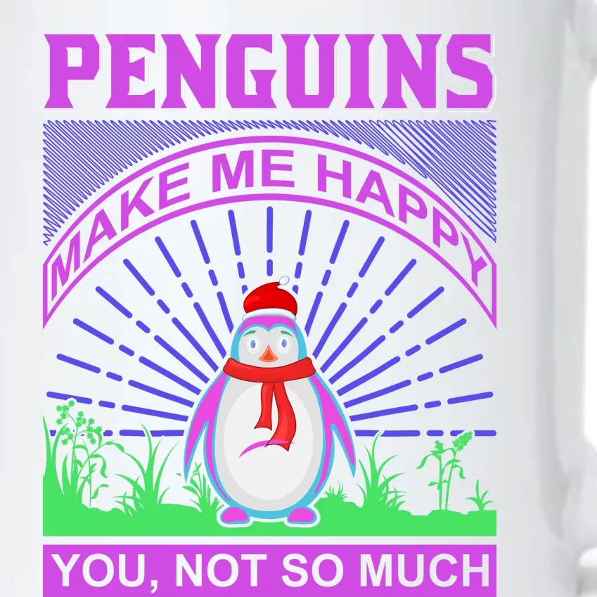 Penguins Make Me Happy You Not So Much Black Color Changing Mug