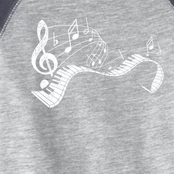 Pianist Music Notes Treble Clef Piano Player Keyboard Piano Toddler Fine Jersey T-Shirt