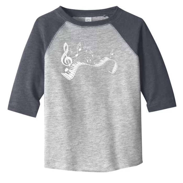 Pianist Music Notes Treble Clef Piano Player Keyboard Piano Toddler Fine Jersey T-Shirt