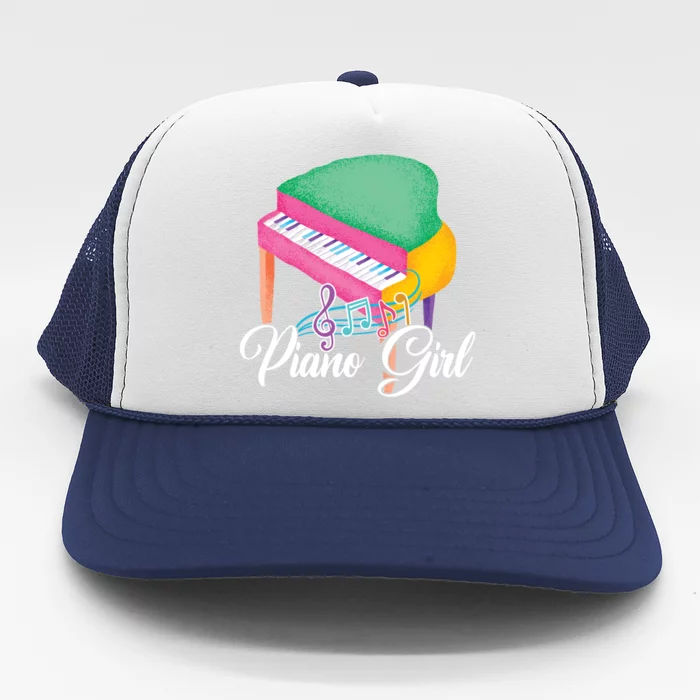 Piano Musical Notes Instrut Musician Pianist Gift Trucker Hat