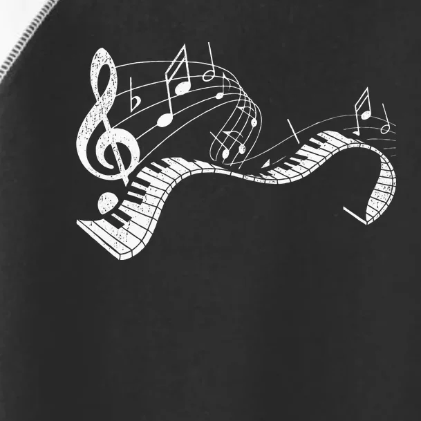 Pianist Music Notes Treble Clef Piano Player Keyboard Piano Toddler Fine Jersey T-Shirt