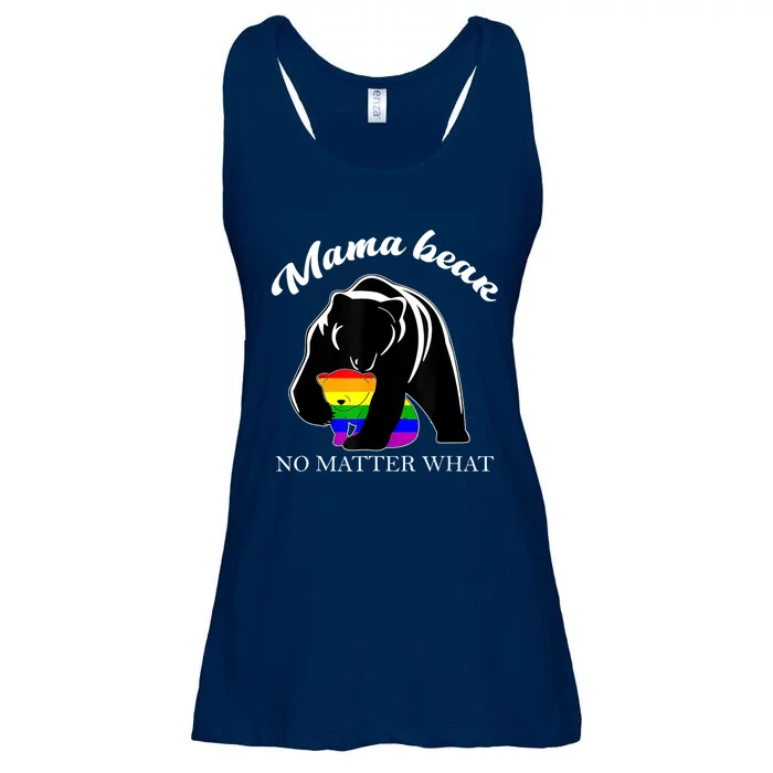 Proud Mom No Matter What LGBTQ LGBT Mom Pride Mama Bear Ladies Essential Flowy Tank