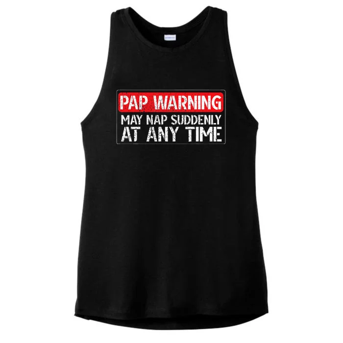 Pap May Nap Suddenly Pap Grandpa Pap Grandfather Ladies Tri-Blend Wicking Tank