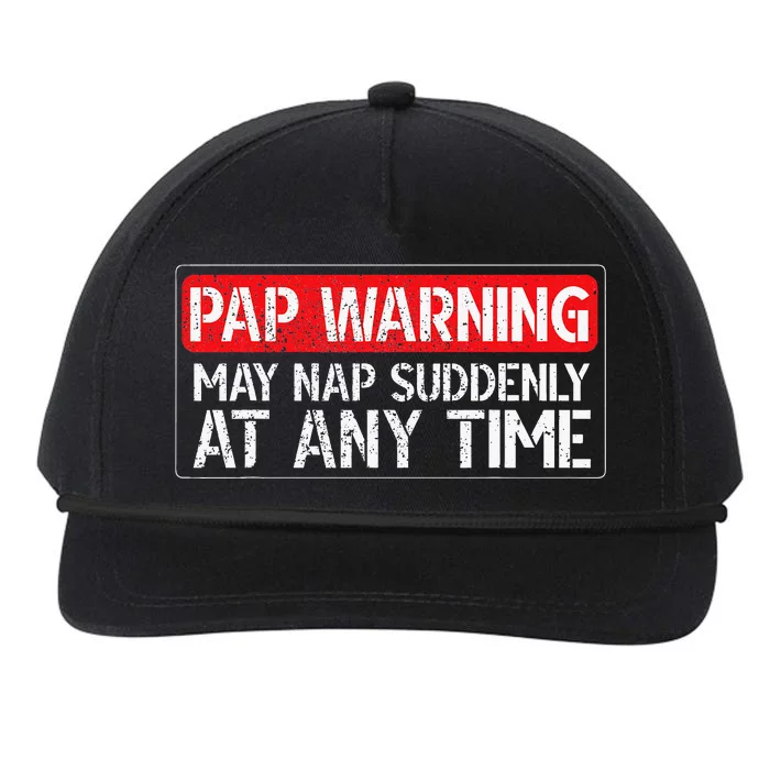 Pap May Nap Suddenly Pap Grandpa Pap Grandfather Snapback Five-Panel Rope Hat