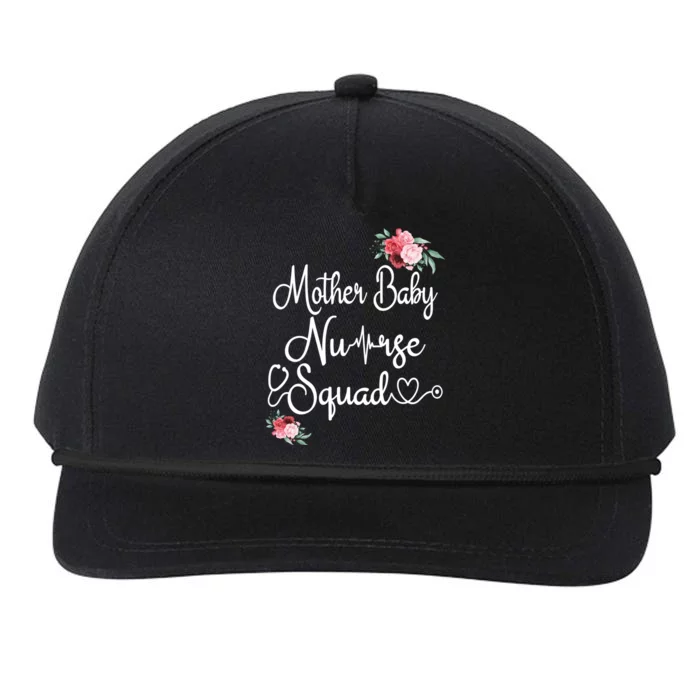 Postpartum Mother Nurse Squad Flower Postpartum Nursing Cute Gift Snapback Five-Panel Rope Hat