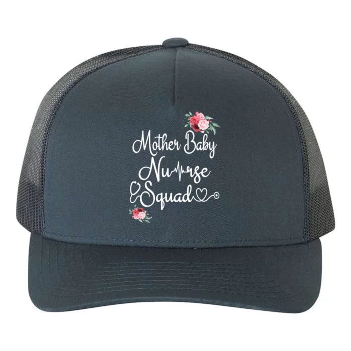 Postpartum Mother Nurse Squad Flower Postpartum Nursing Cute Gift Yupoong Adult 5-Panel Trucker Hat